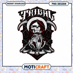 Tribal Skull Design PNG for Instant Download Art Prints