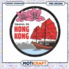 Travel to Hong Kong PNG Design with Red Sailboat and Flowers 1 Travel to Hong Kong PNG Design with Red Sailboat and Flowers