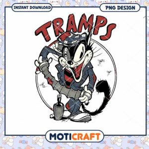Tramps Cartoon Character PNG Instant Download Design File