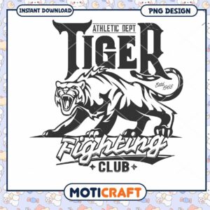 Tiger Athletic Department Fighting Club PNG Design Download