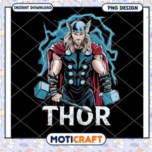 Thunder God Thor PNG Instant Download Art Design 55 Characters