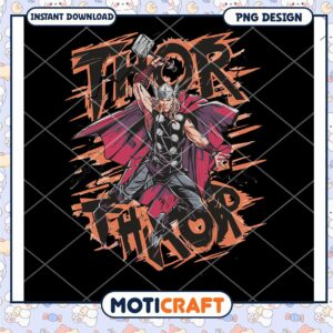 Thor Graphic PNG Design for Instant Download Art Print