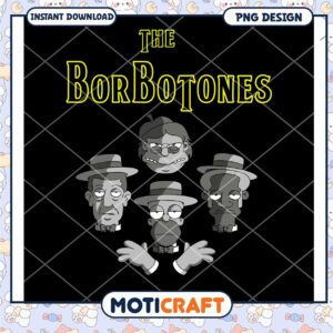 The BorBotones Cartoon Character PNG Instant Download Art