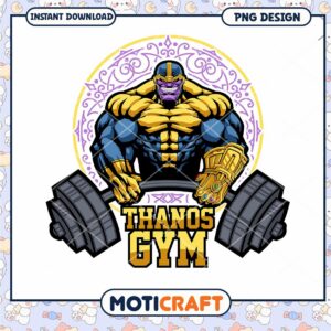 Thanos Gym PNG Design Powerful Fitness Art Download
