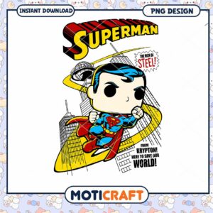 Superman PNG Design Instant Download for Comic Fans