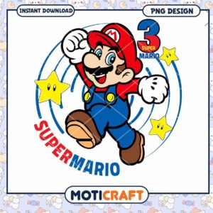Super Mario PNG Design Instant Download for Fans and Crafters