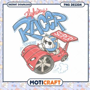 Super Highway Racer Design PNG Instant Download Art
