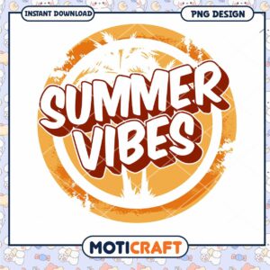 Summer Vibes PNG Design for Instant Download Art Print