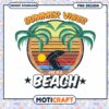 Summer Vibes Beach Life PNG Design Instant Download Art