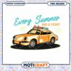 Summer Car Story PNG Design Instant Download for Fun Use