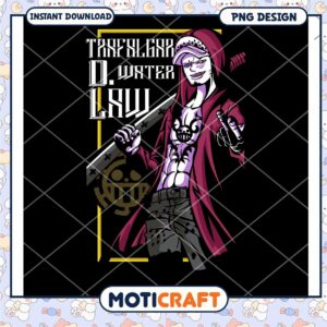 Stylish Trafalgar D Water Law PNG Design for Download