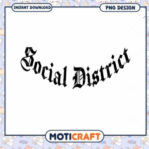 Stylish Social District PNG Design for Instant Download