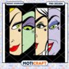 Stylish PNG Design of Four Iconic Female Villains