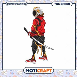 Stylish Ninja Character Design PNG for Instant Download