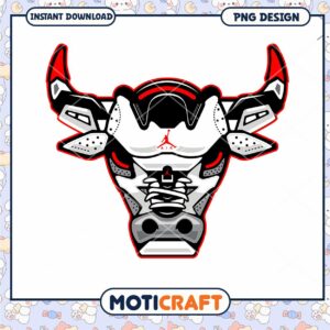Stylish Bull Head PNG Design for Instant Download Art