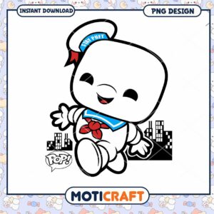 Stay Puft Marshmallow Man PNG Instant Download Design Art