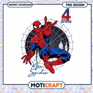 Spiderman PNG Design Instant Download for Crafts and Kids