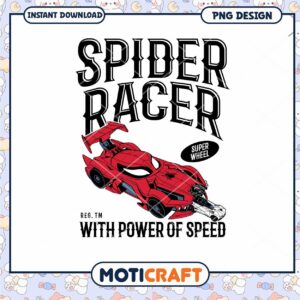 Spider Racer Super Wheel PNG Design for Instant Download