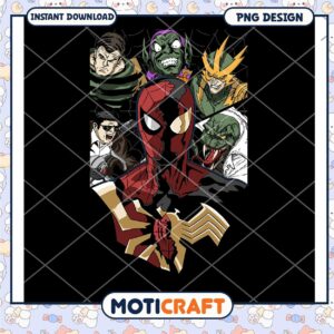 Spider Hero Battle PNG Design for Instant Download Artwork