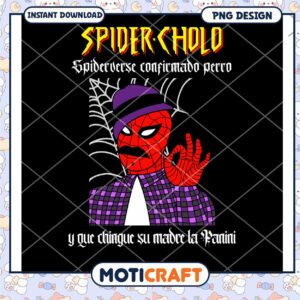 Spider Cholo PNG Design for Unique Spiderverse Fans
