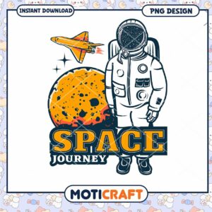 Space Journey PNG Design for Instant Download Art Print