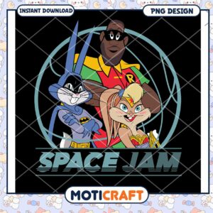 Space Jam Cartoon Characters PNG Instant Download Design