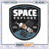 Space Explore Vintage Logo Design for Instant Download PNG
