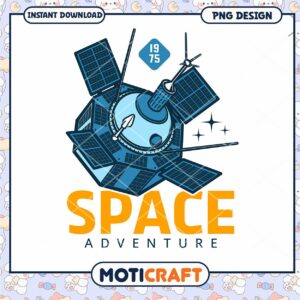 Space Adventure Graphic Design for Instant Download PNG File