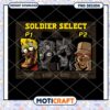 Soldier Select Character Design PNG Instant Download Art