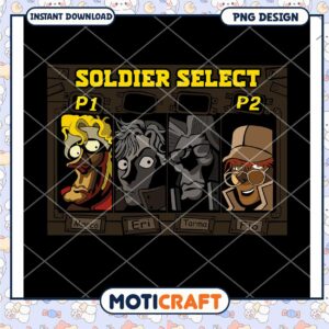 Soldier Select Character Design PNG Instant Download Art