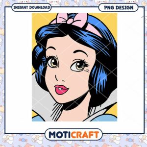 Snow White PNG Design for Instant Download Art Use