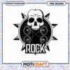 Skull and Speakers Rock Music PNG Design for Download