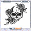Skull and Roses PNG Graphic for Instant Download Design 2 Skull and Roses PNG Graphic for Instant Download Design