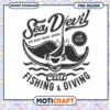Sea Devil Fishing and Diving Club PNG Vintage Design Download 1 Sea Devil Fishing and Diving Club PNG Vintage Design Download