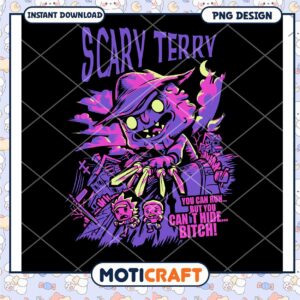 Scary Terry Halloween PNG Design Instant Download for Fans