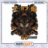 Samurai Tiger Graphic Design PNG Instant Download Art