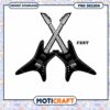 Rock Fest Guitar Cross Design Instant Download PNG Art