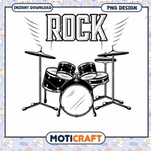 Rock Drums PNG Design for Instant Download Artistry