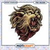 Roaring Lion Head Graphic PNG for Instant Download Design