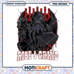 Rise and Grind Graphic Design PNG Instant Download Art