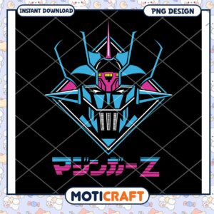 Retro Mazinger Z PNG Graphic Instant Download Design