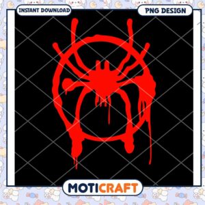 Red Spider PNG Design for Instant Download Art Print