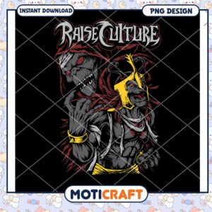 Raise Culture Monster Design PNG Instant Download Art