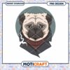 Pug Dog PNG Design with Pipe Stylish Instant Download Art 1 Pug Dog PNG Design with Pipe Stylish Instant Download Art