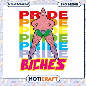 Pride Patrick Star Fun PNG Design for Instant Download