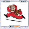 PNG Design of Cartoon Character Running with Bag of Loot