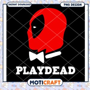 Playdead Red Mask PNG Design for Instant Download Art