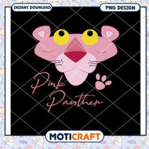 Pink Panther PNG Design for Instant Download Art Use