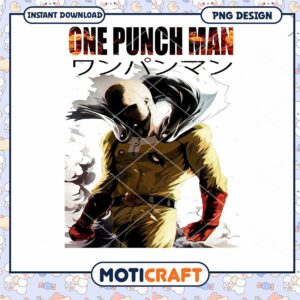One Punch Man PNG Design Instant Download for Fans
