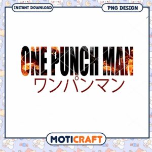 One Punch Man PNG Design Instant Download Art Print